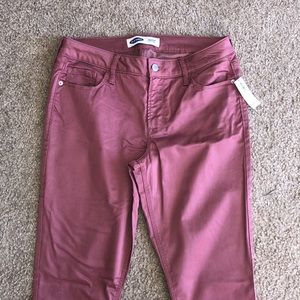 Mauve colored jeans from Old Navy